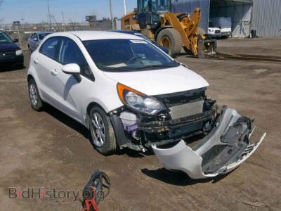 2012 Kia RIO RIO LX, белый — VIN KNADM5A36C6715522, Copart