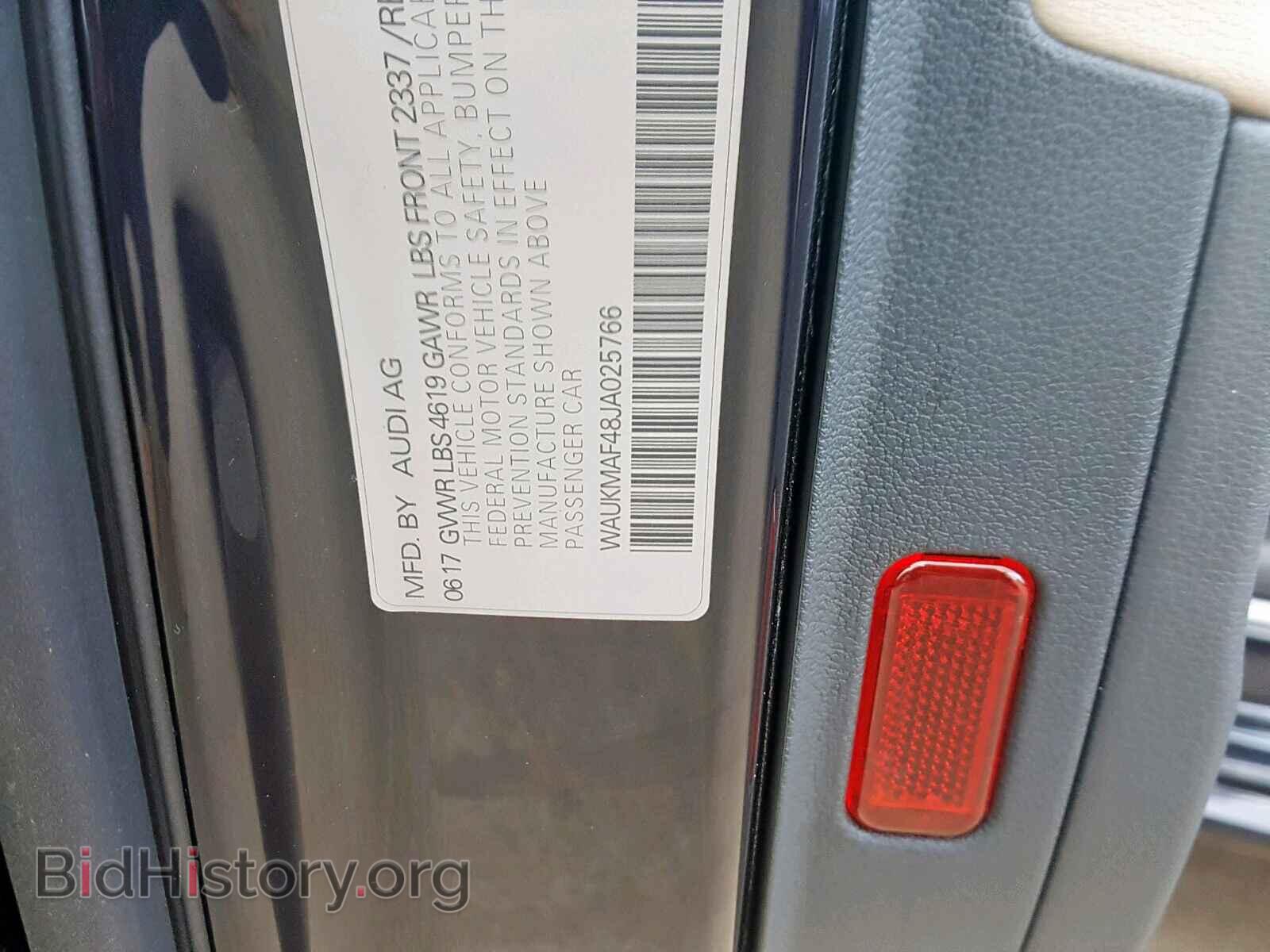 2018 AUDI A4 - VIN: WAUKMAF48JA025766 - Photo 10