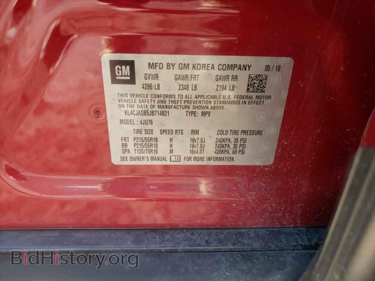 2018 BUICK ENCORE - VIN: KL4CJASB5JB714821 - Photo 10