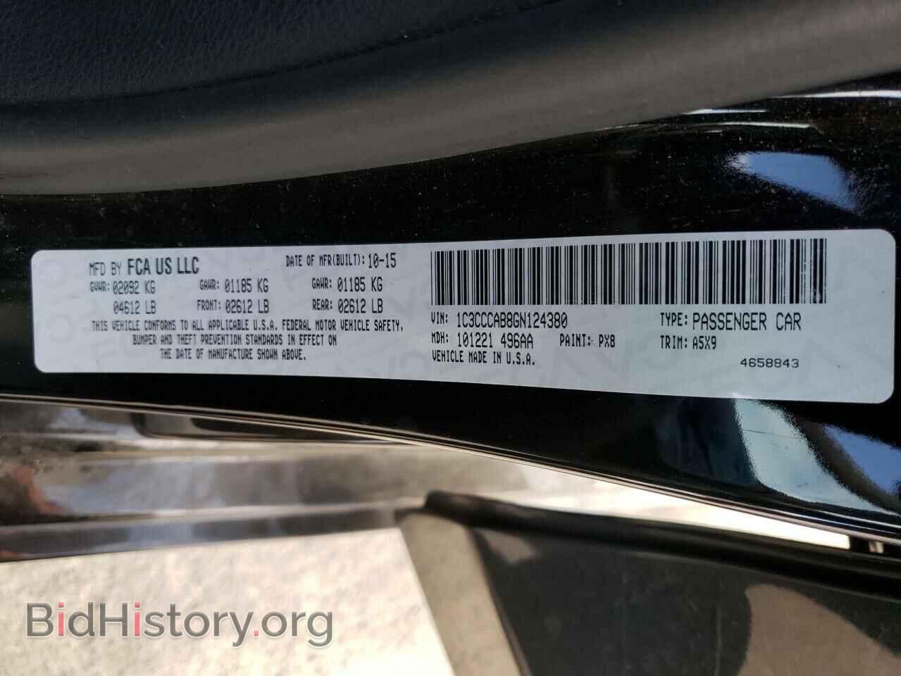 2016 CHRYSLER 200 - VIN: 1C3CCCAB8GN124380 - Фото 10