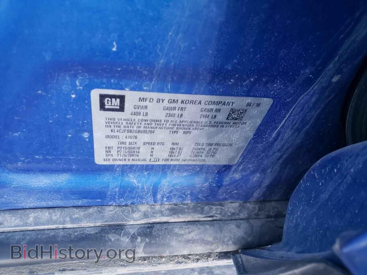 2016 BUICK ENCORE - VIN: KL4CJFSB2GB685204 - Photo 10