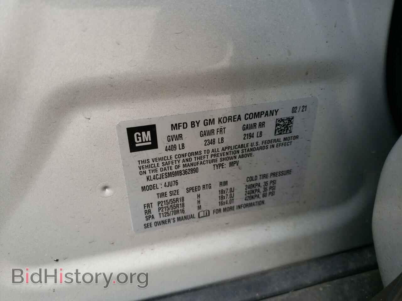 2021 BUICK ENCORE - VIN: KL4CJESM9MB362890 - Photo 10