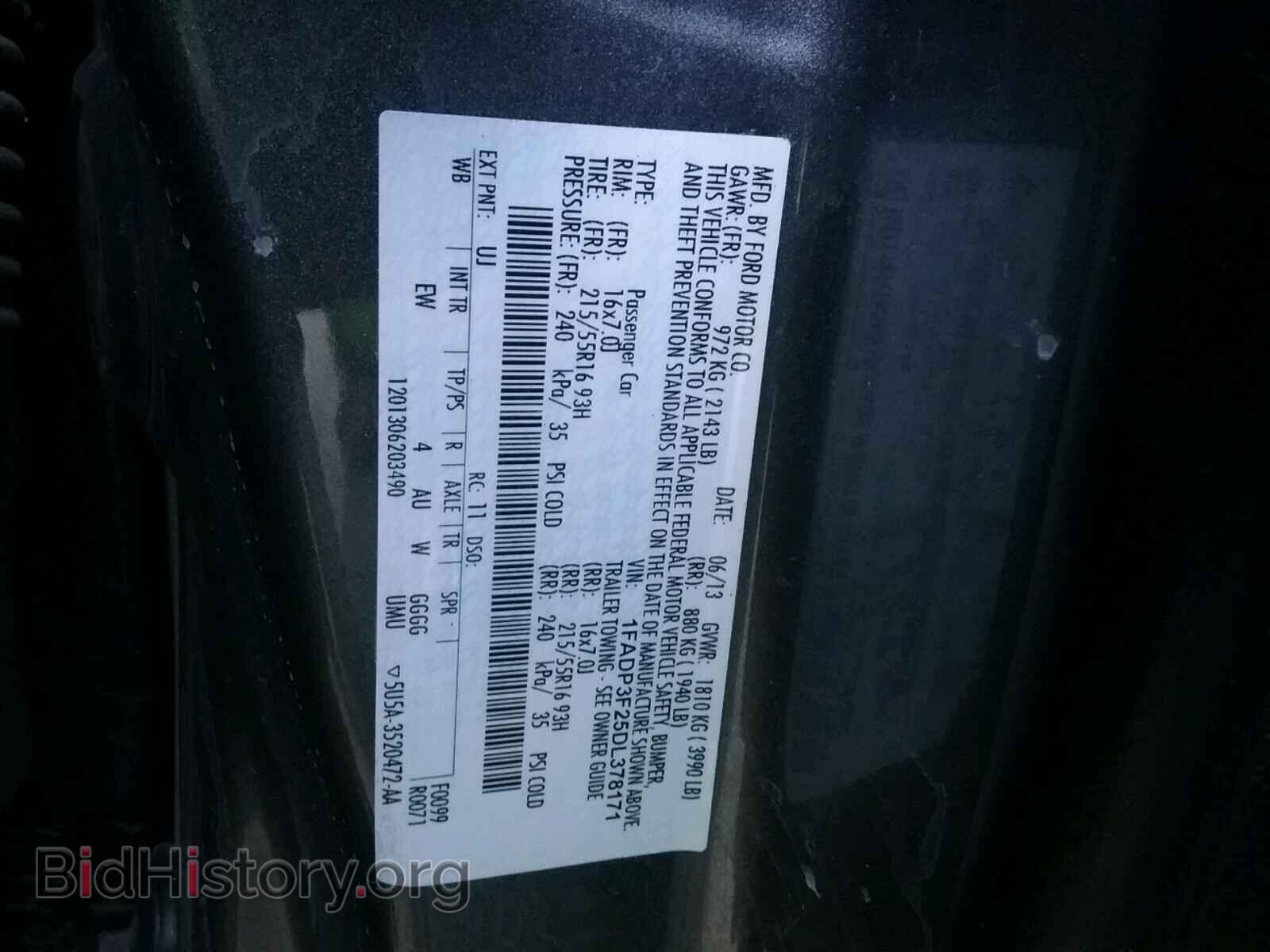 2013 FORD FOCUS - VIN: 1FADP3F25DL378171 - Photo 9