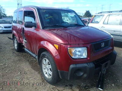 2006 Honda ELEMENT Element EX, темно-бордовый — VIN 5J6YH28766L016620, Copart