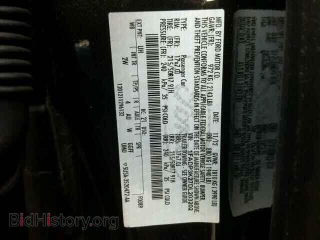 2013 FORD FOCUS - VIN: 1FADP3K27DL203202 - Фото 10