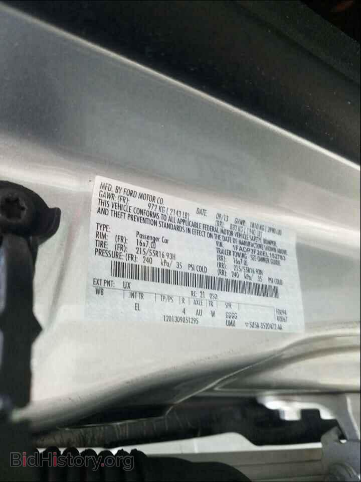 2014 FORD FOCUS - VIN: 1FADP3F20EL152783 - Фото 10