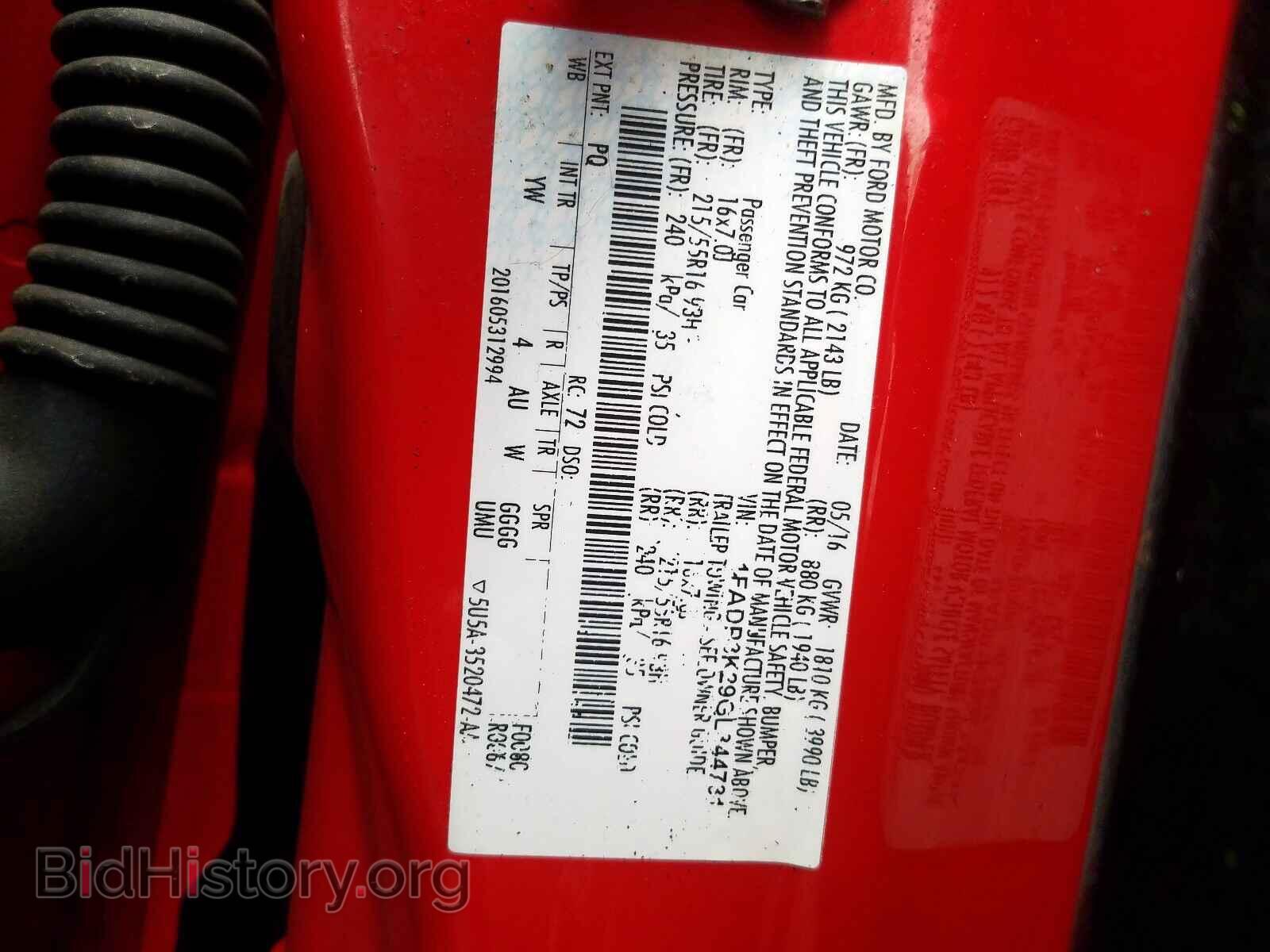 2016 FORD FOCUS - VIN: 1FADP3K29GL344731 - Photo 10