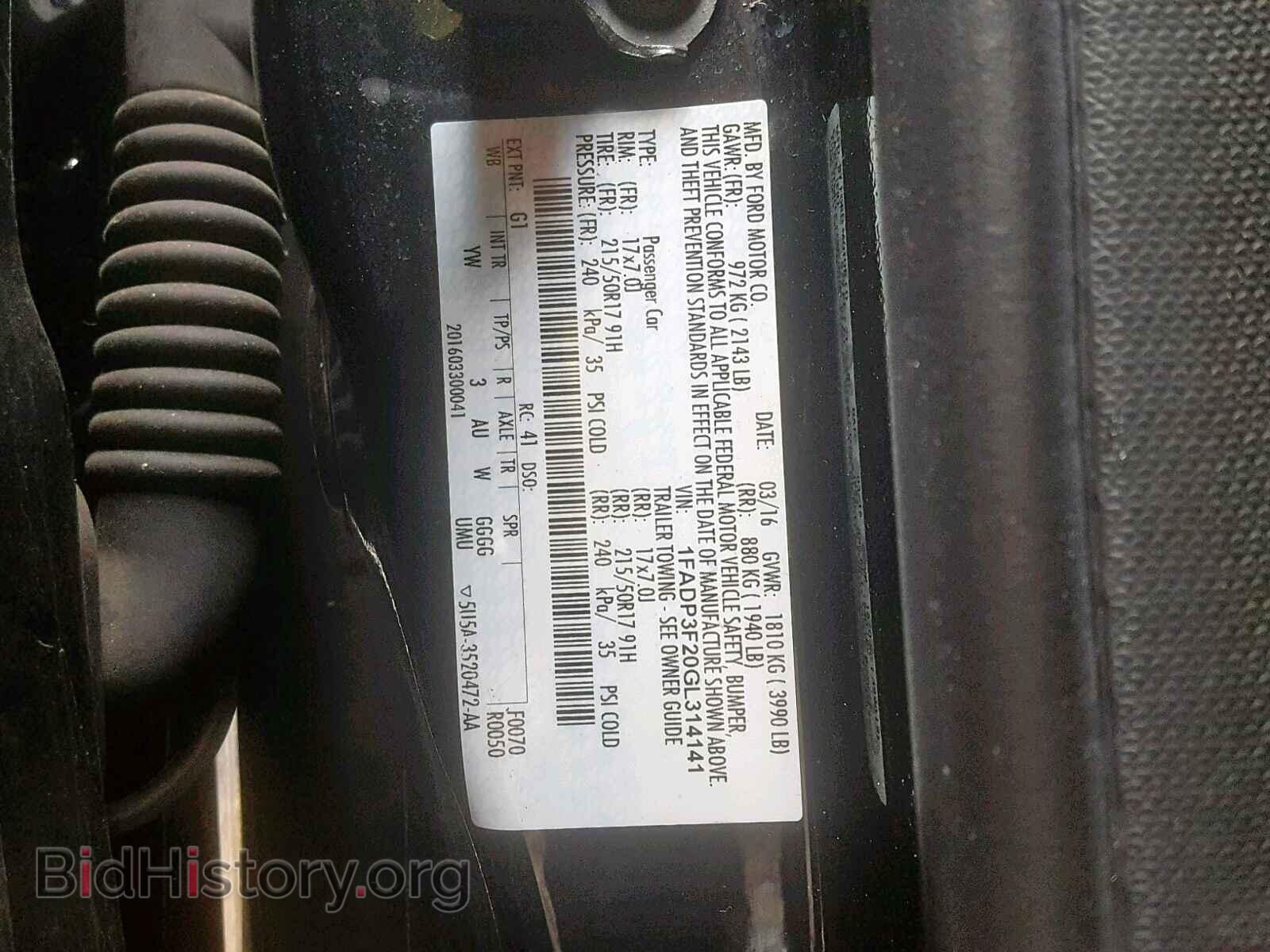2016 FORD FOCUS SE - VIN: 1FADP3F20GL314141 - Фото 10