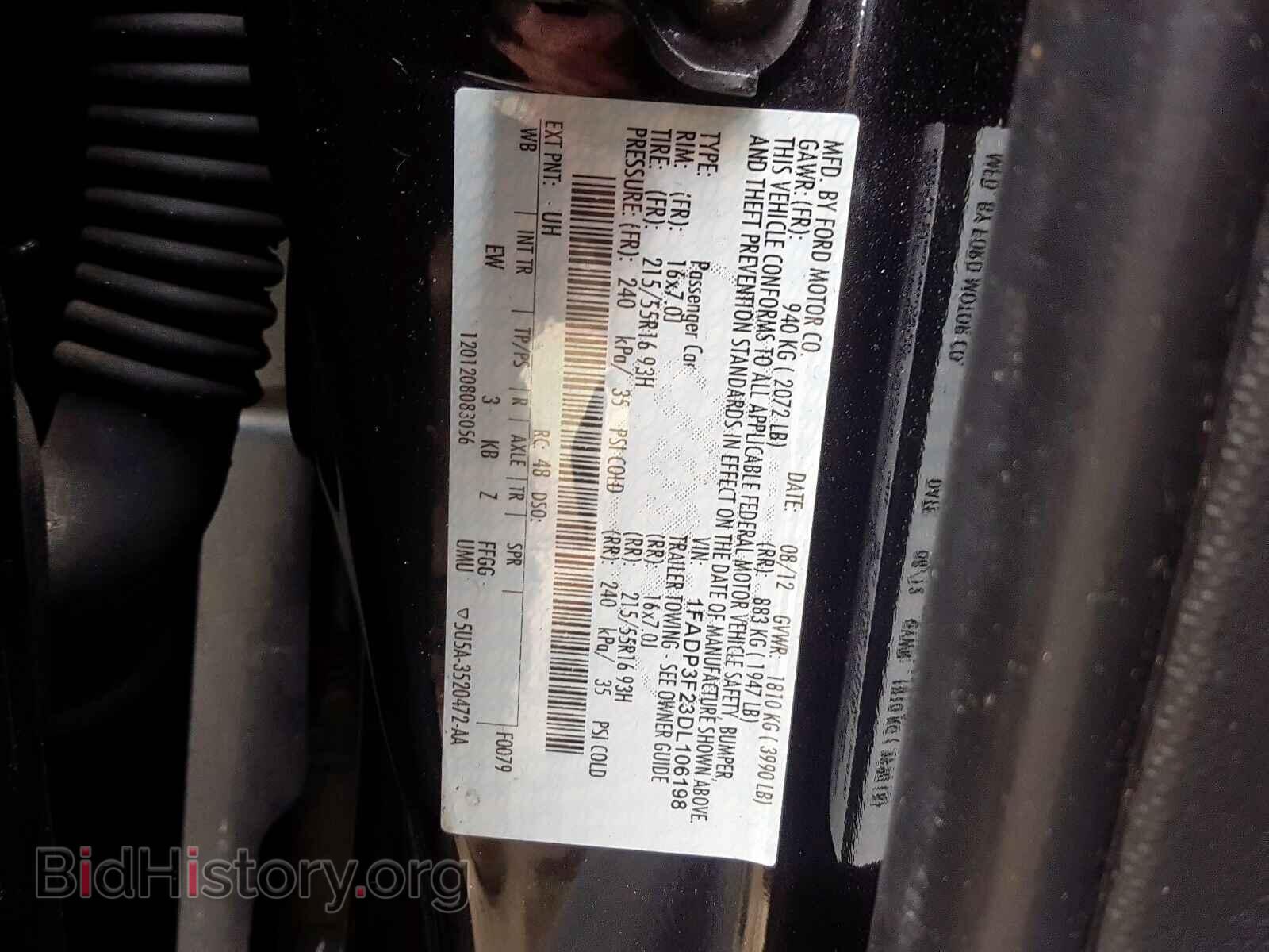 2013 FORD FOCUS - VIN: 1FADP3F23DL106198 - Photo 10