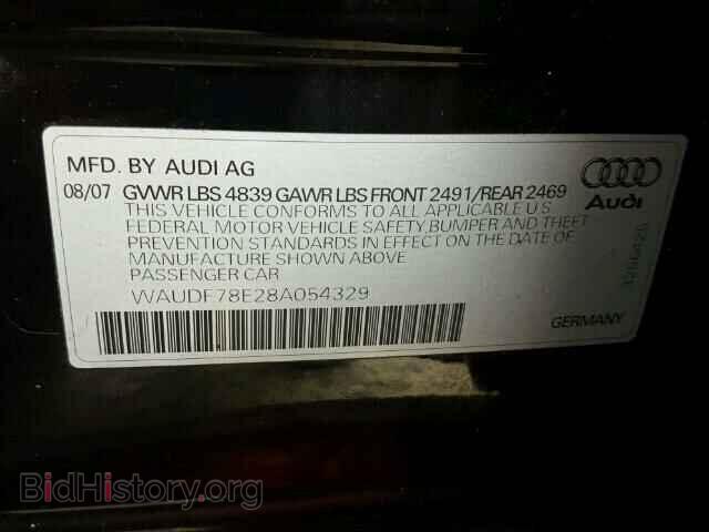 2008 AUDI A4 - VIN: WAUDF78E28A054329 - Фото 10