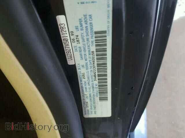 2000 VOLKSWAGEN BEETLE - VIN: 3VWBA21C6YM400158 - Фото 10