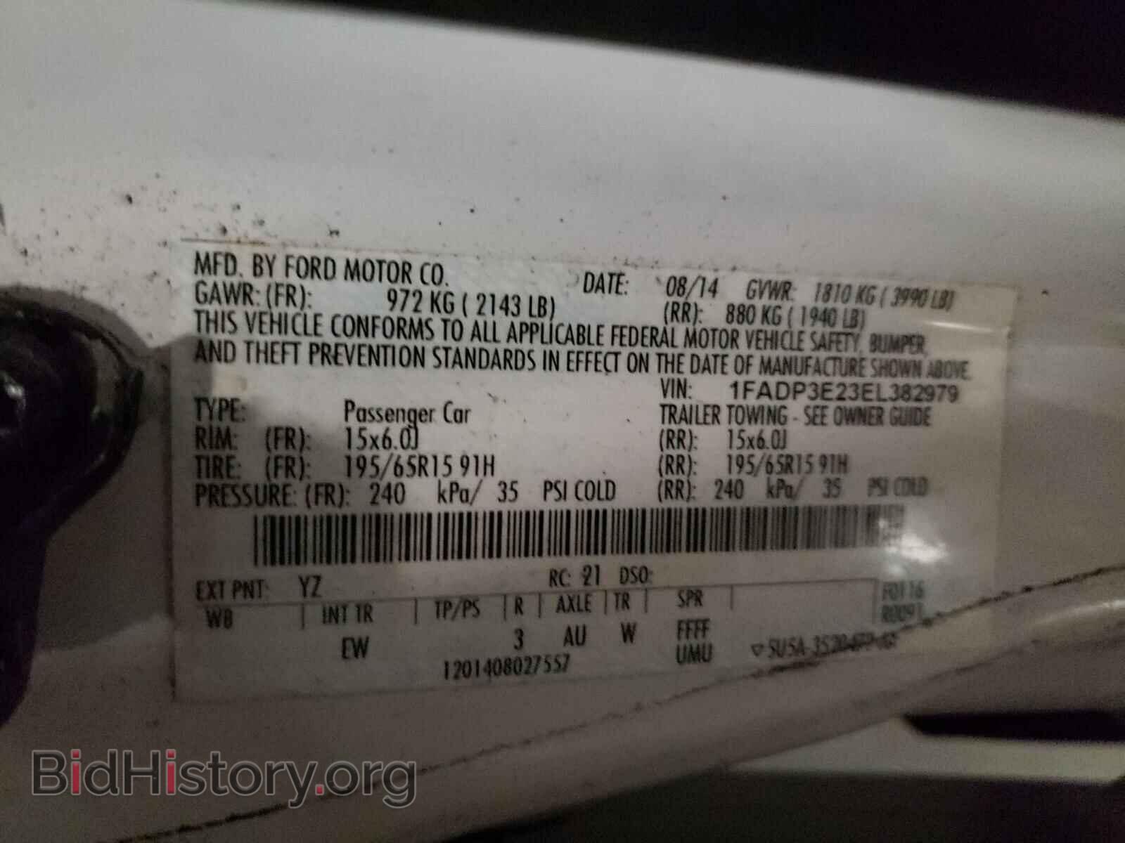 2014 FORD FOCUS - VIN: 1FADP3E23EL382979 - Photo 10