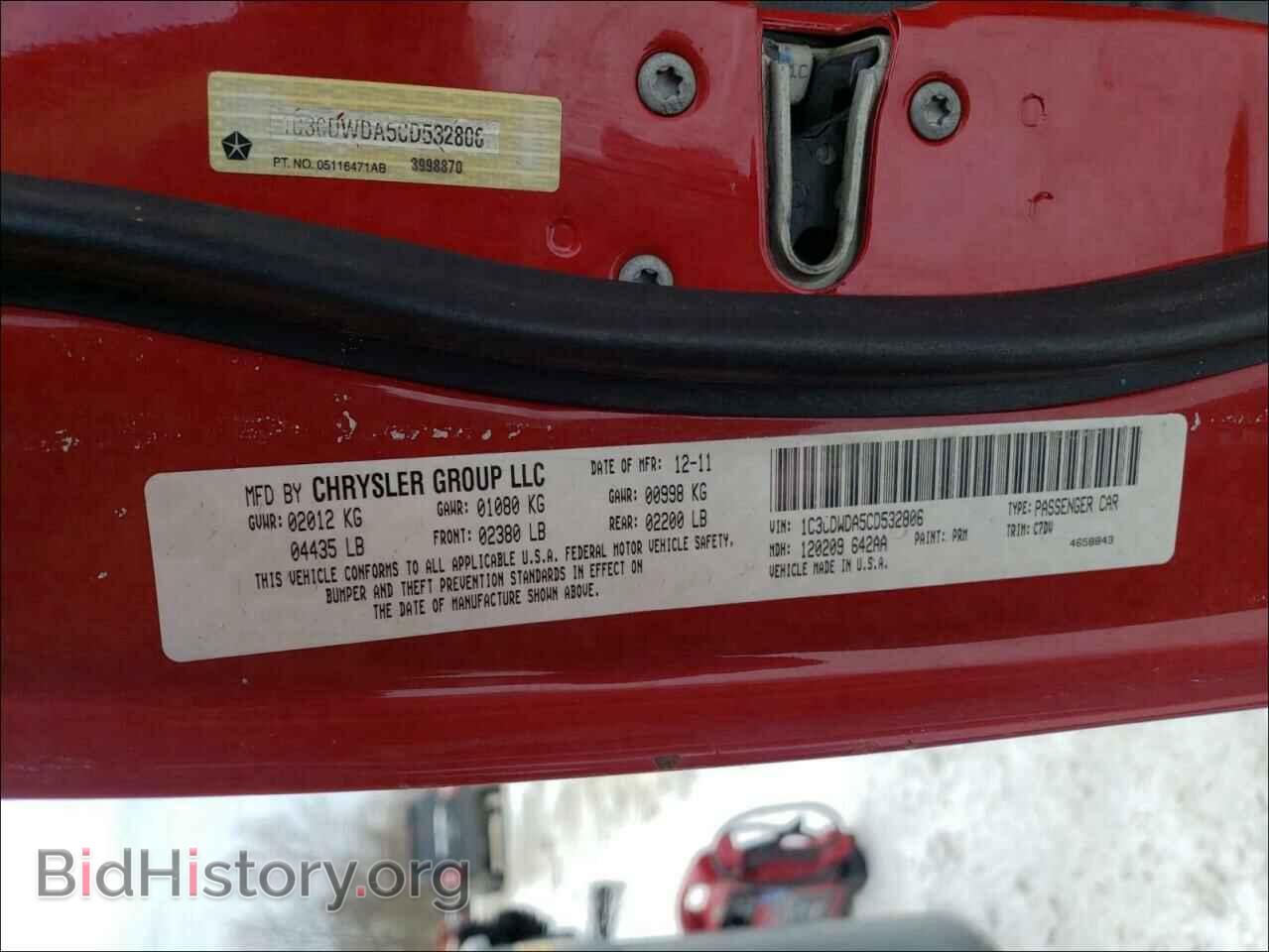 2012 DODGE CALIBER - VIN: 1C3CDWDA5CD532806 - Photo 10