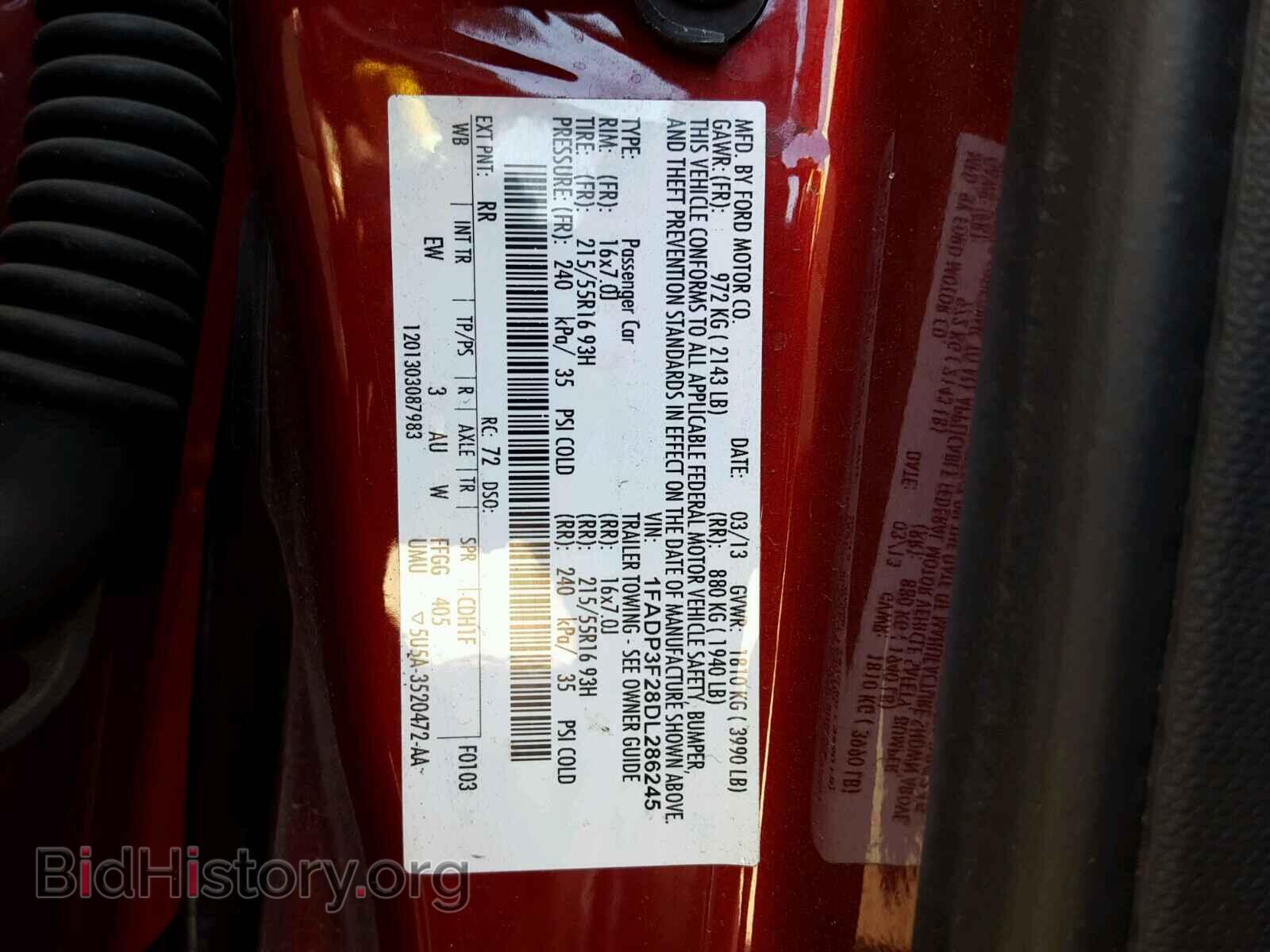 2013 FORD FOCUS - VIN: 1FADP3F28DL286245 - Photo 10