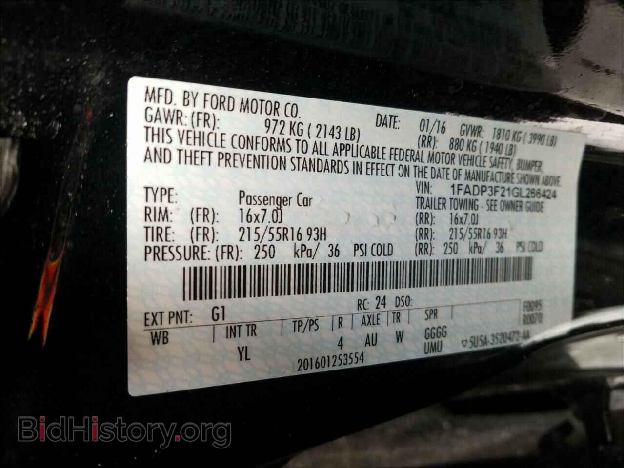 2016 FORD FOCUS - VIN: 1FADP3F21GL266424 - Фото 10