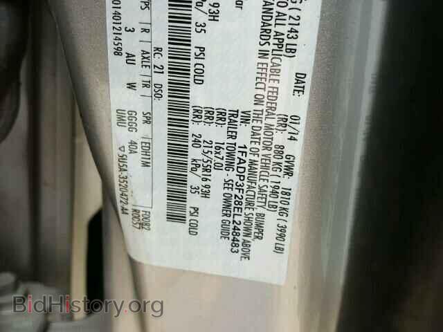 2014 FORD FOCUS - VIN: 1FADP3F28EL248483 - Фото 10