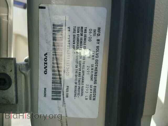 2001 VOLVO S80 - VIN: YV1TS94D111153405 - Фото 10