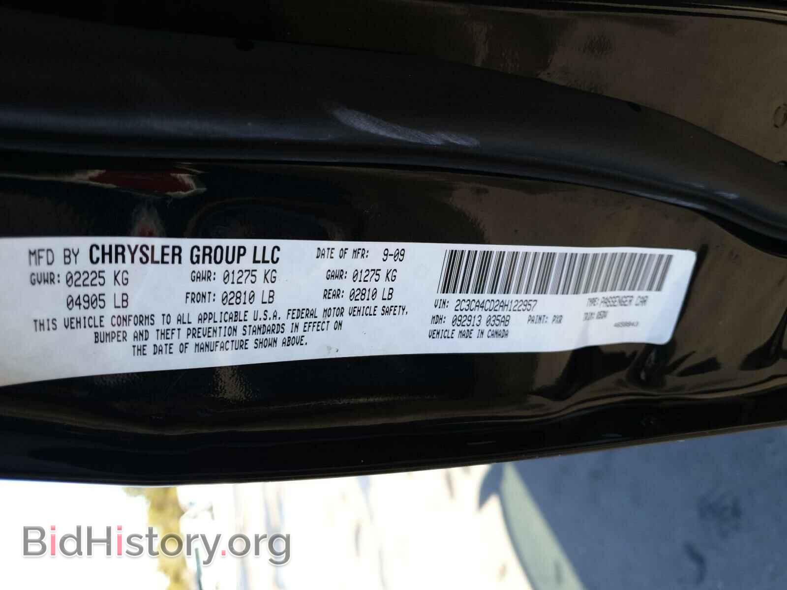 2010 CHRYSLER 300 - VIN: 2C3CA4CD2AH122957 - Фото 10
