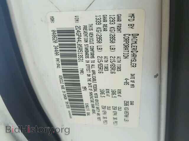 2005 DODGE CARAVAN - VIN: 2D4GP44L05R513531 - Фото 10
