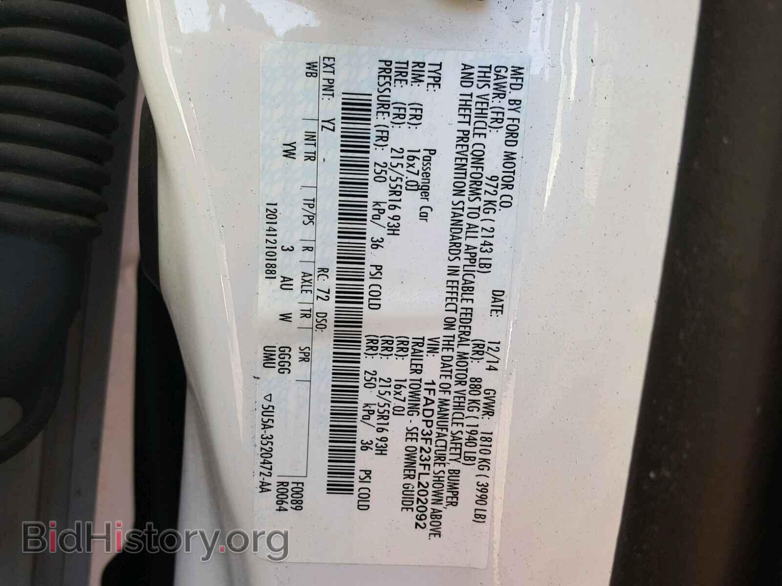 2015 FORD FOCUS - VIN: 1FADP3F23FL202092 - Photo 10