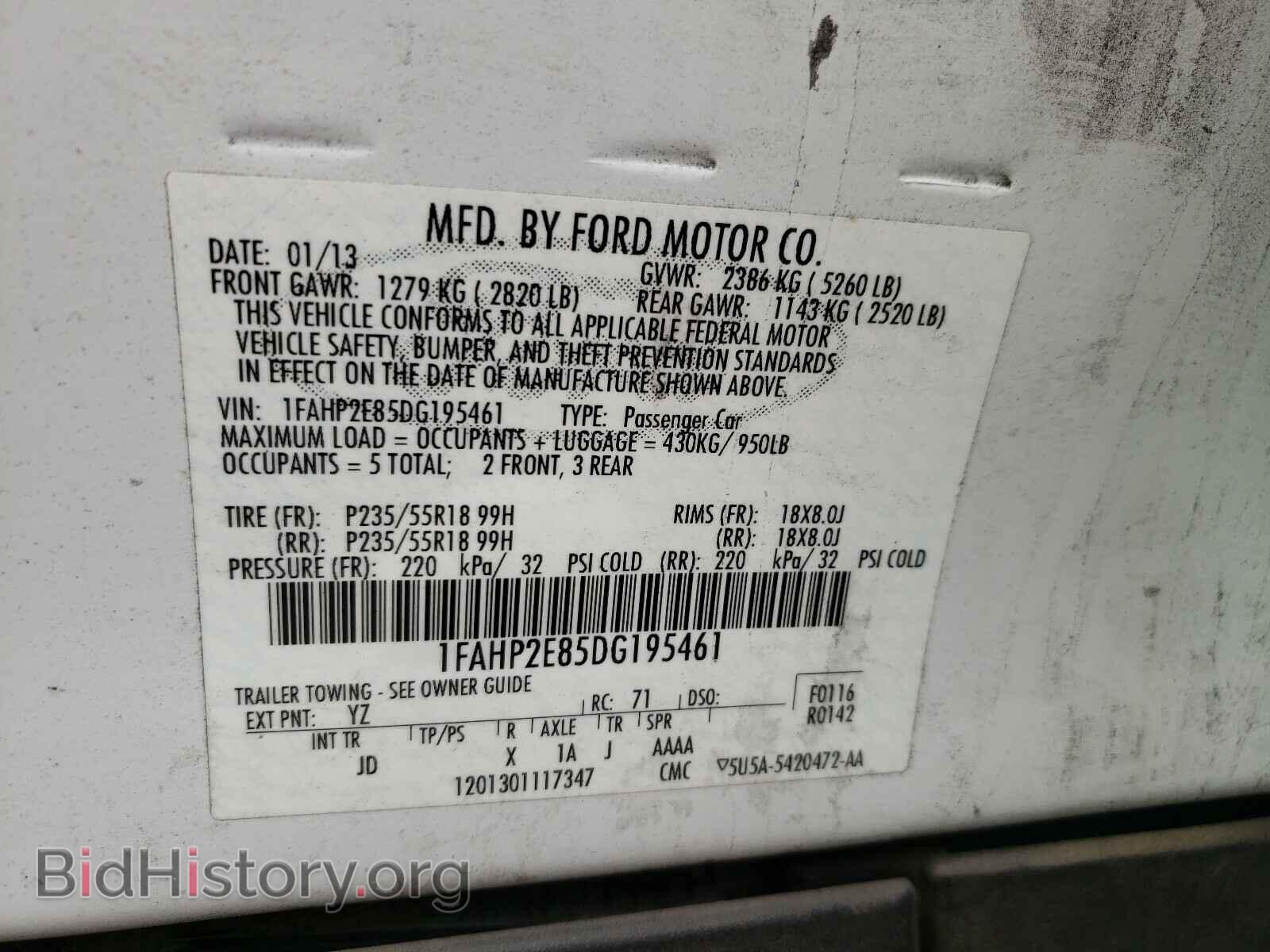 2013 FORD TAURUS - VIN: 1FAHP2E85DG195461 - Photo 10