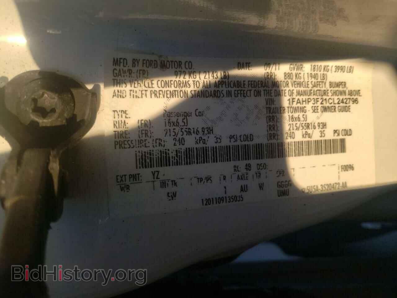 2012 FORD FOCUS - VIN: 1FAHP3F21CL242796 - Фото 10