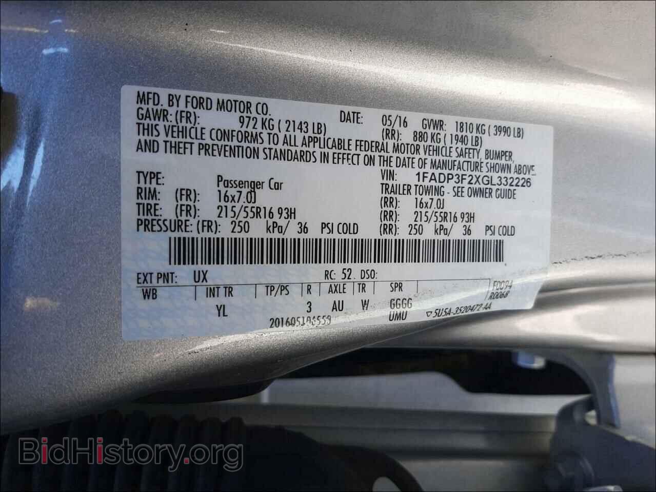 2016 FORD FOCUS - VIN: 1FADP3F2XGL332226 - Photo 10