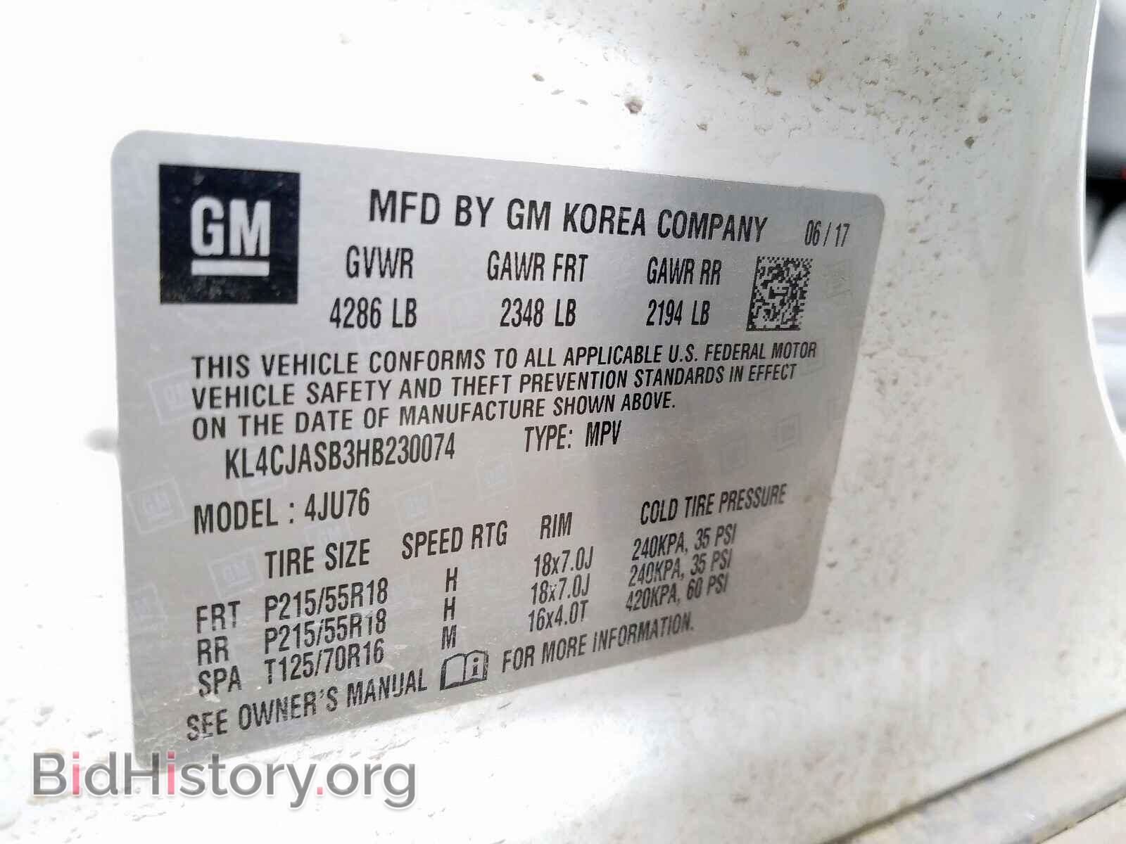 2017 BUICK ENCORE PRE - VIN: KL4CJASB3HB230074 - Photo 10