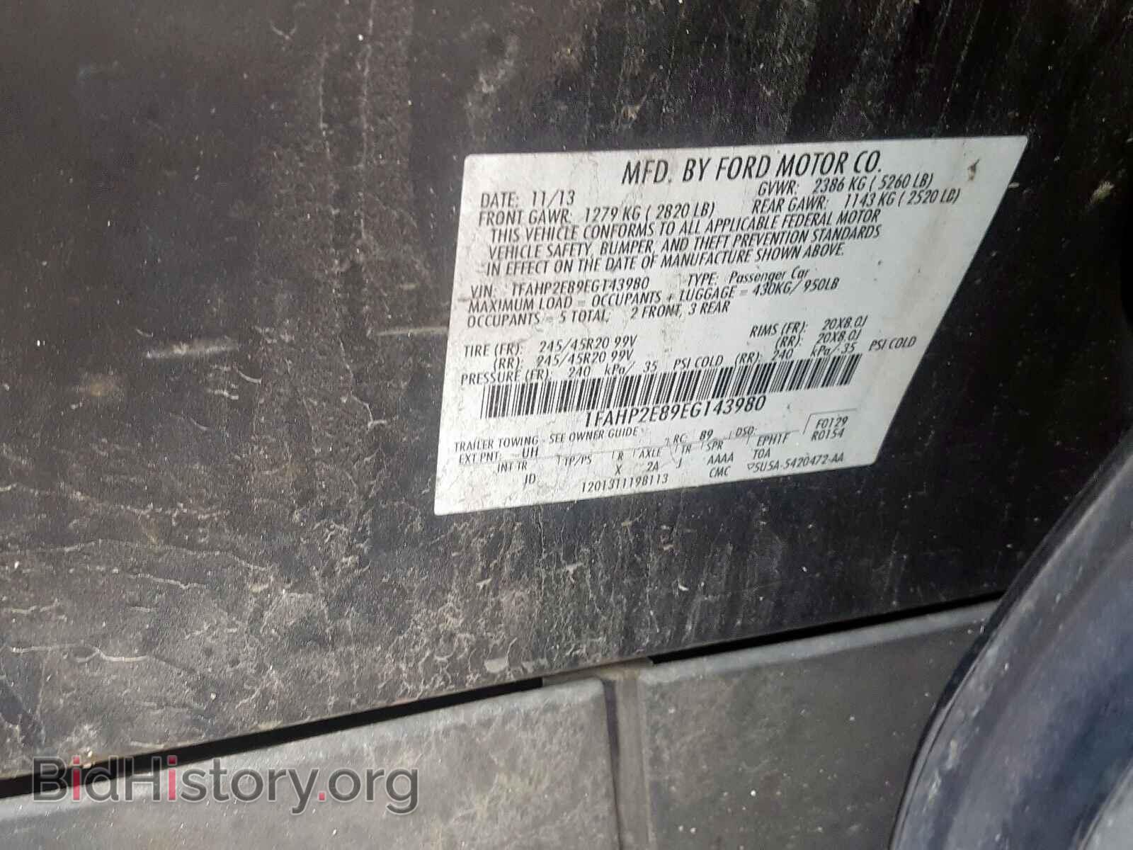 2014 FORD TAURUS - VIN: 1FAHP2E89EG143980 - Photo 10