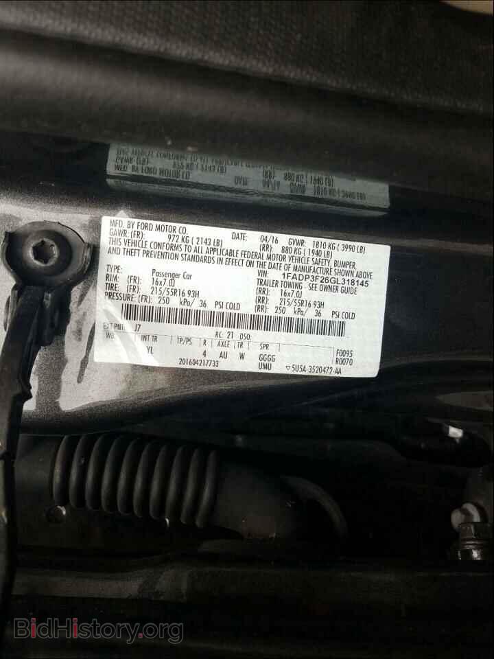 2016 FORD FOCUS - VIN: 1FADP3F26GL318145 - Фото 10