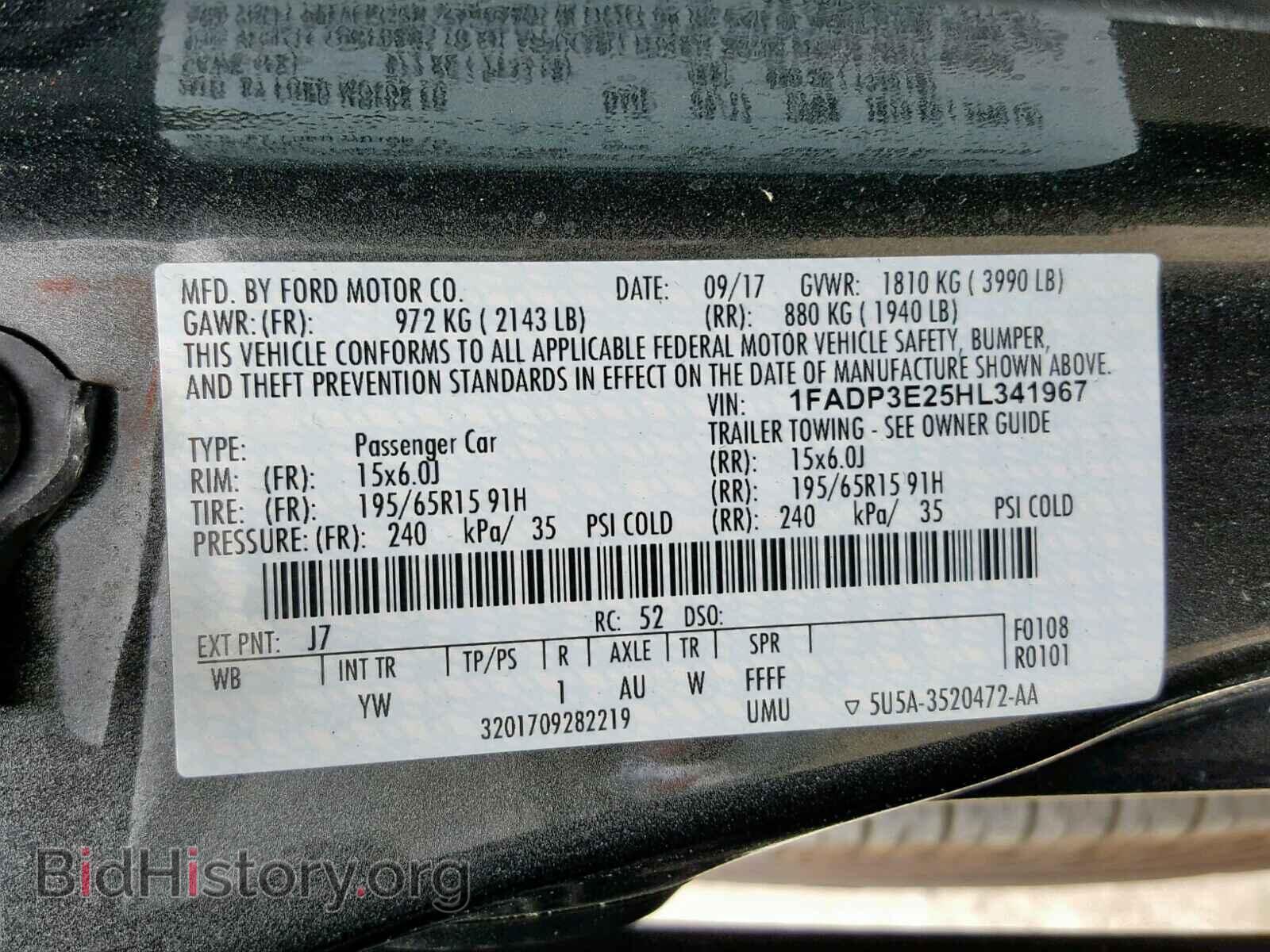 2017 FORD FOCUS - VIN: 1FADP3E25HL341967 - Photo 10