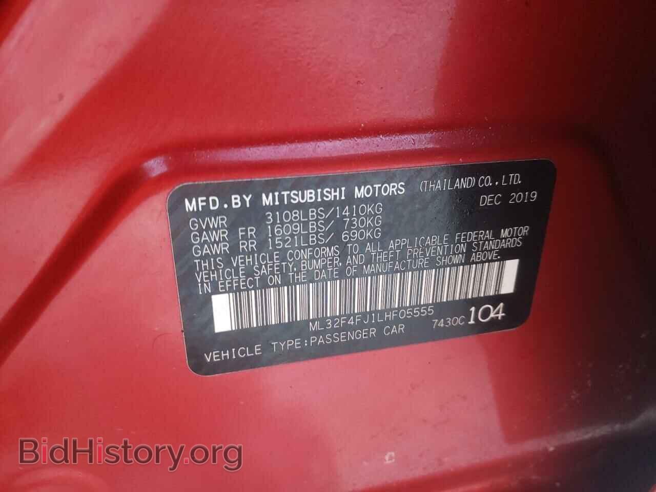 2020 MITSUBISHI MIRAGE - VIN: ML32F4FJ1LHF05555 - Фото 10