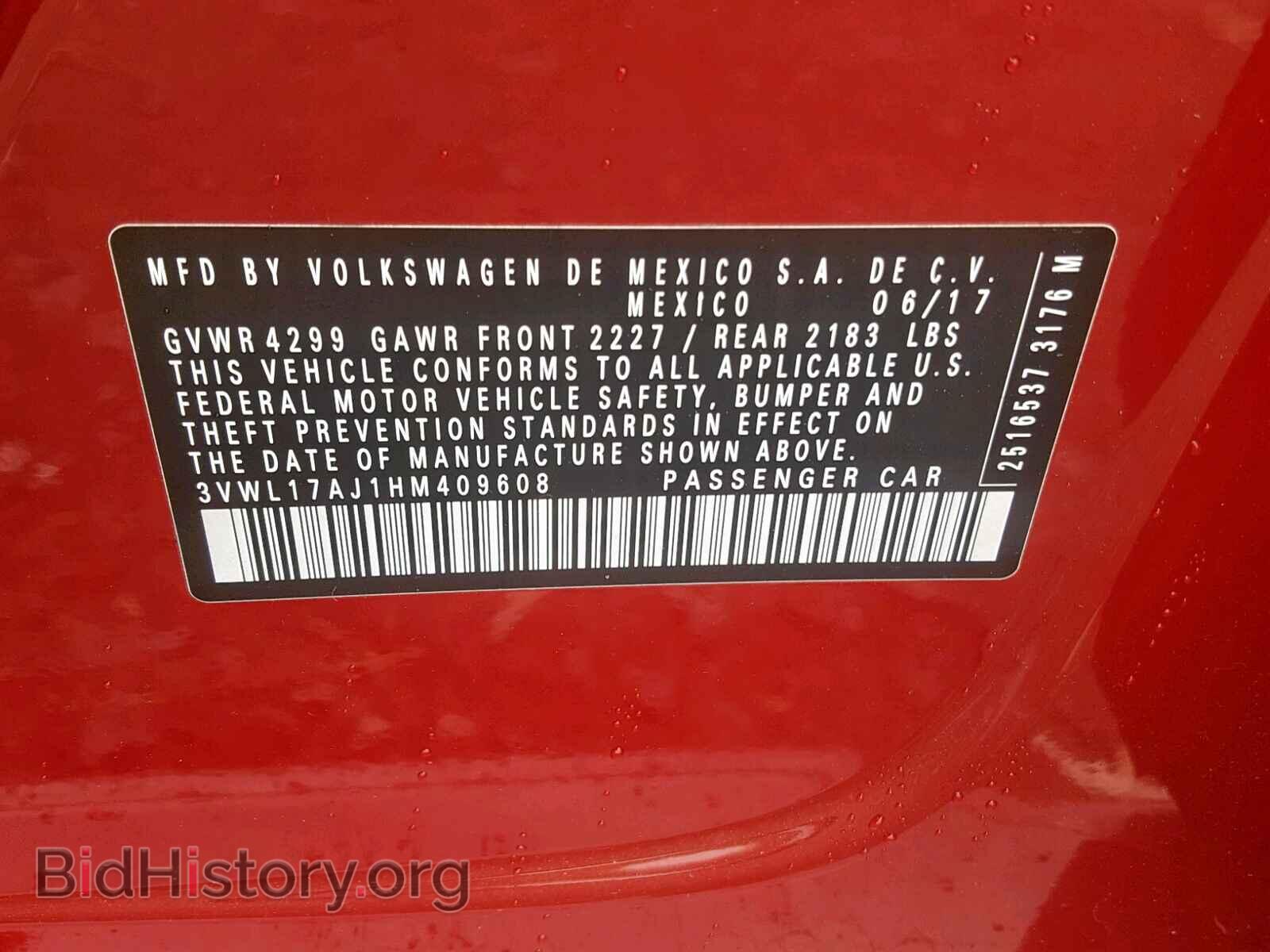 2017 VOLKSWAGEN JETTA - VIN: 3VWL17AJ1HM409608 - Photo 10