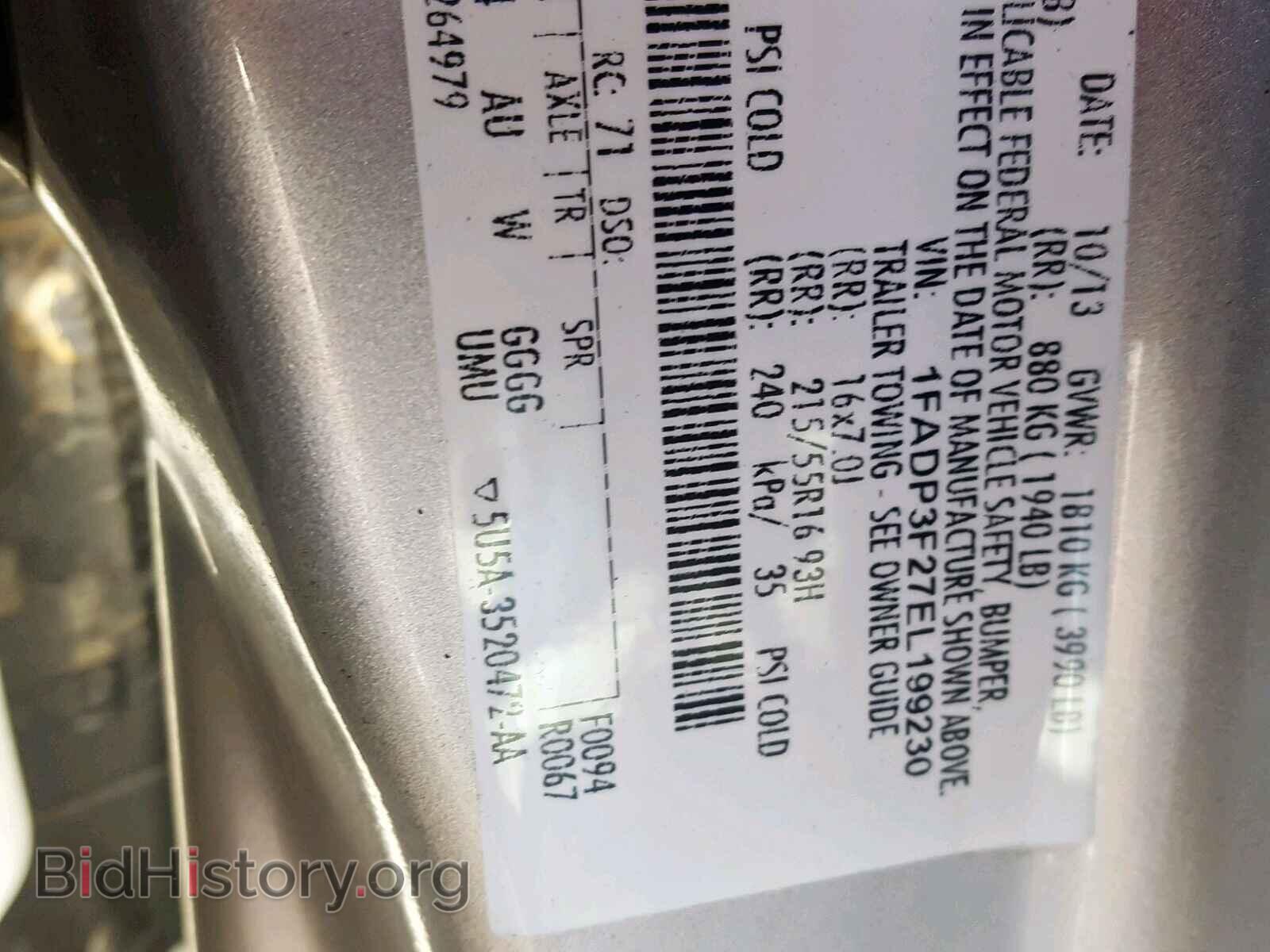 2014 FORD FOCUS SE - VIN: 1FADP3F27EL199230 - Фото 10