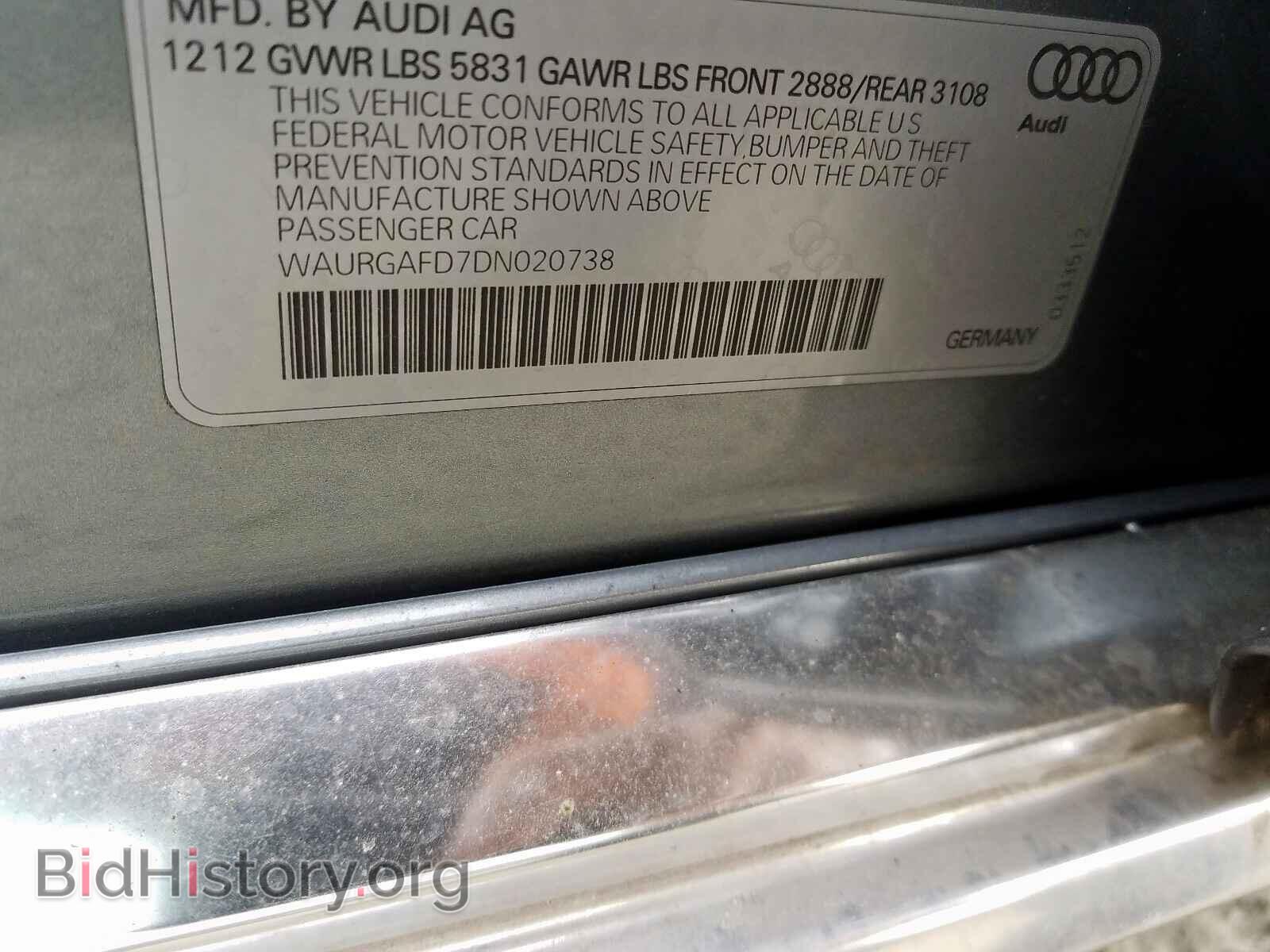 2013 AUDI A8 - VIN: WAURGAFD7DN020738 - Фото 10