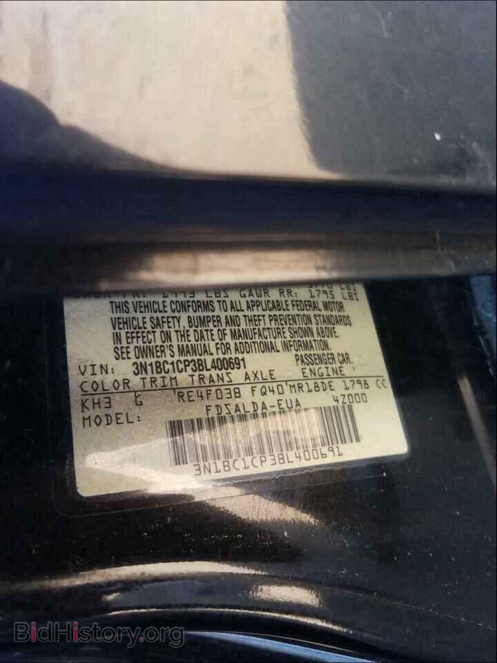 2011 NISSAN VERSA - VIN: 3N1BC1CP3BL400691 - Фото 10