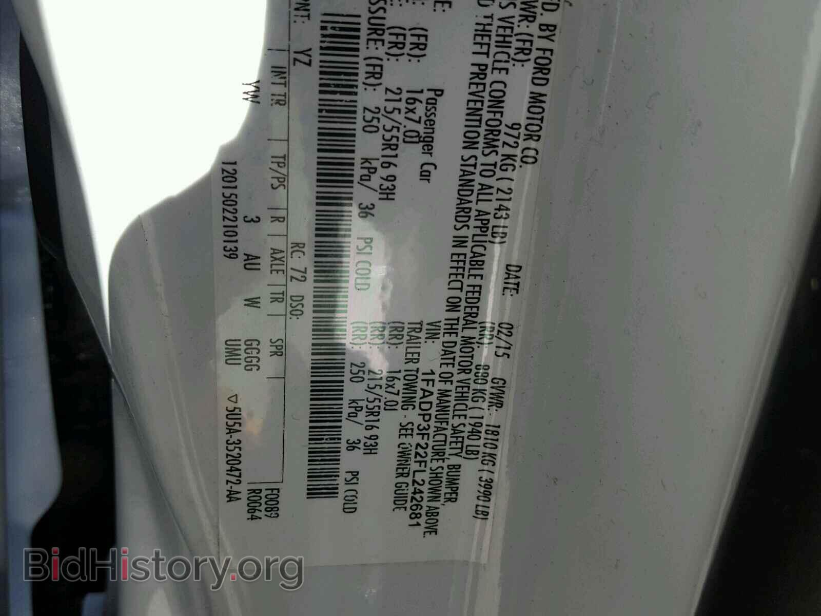 2015 FORD FOCUS - VIN: 1FADP3F22FL242681 - Фото 10