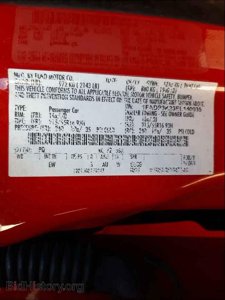 2014 FORD FOCUS - VIN: 1FADP3K23EL140035 - Фото 10