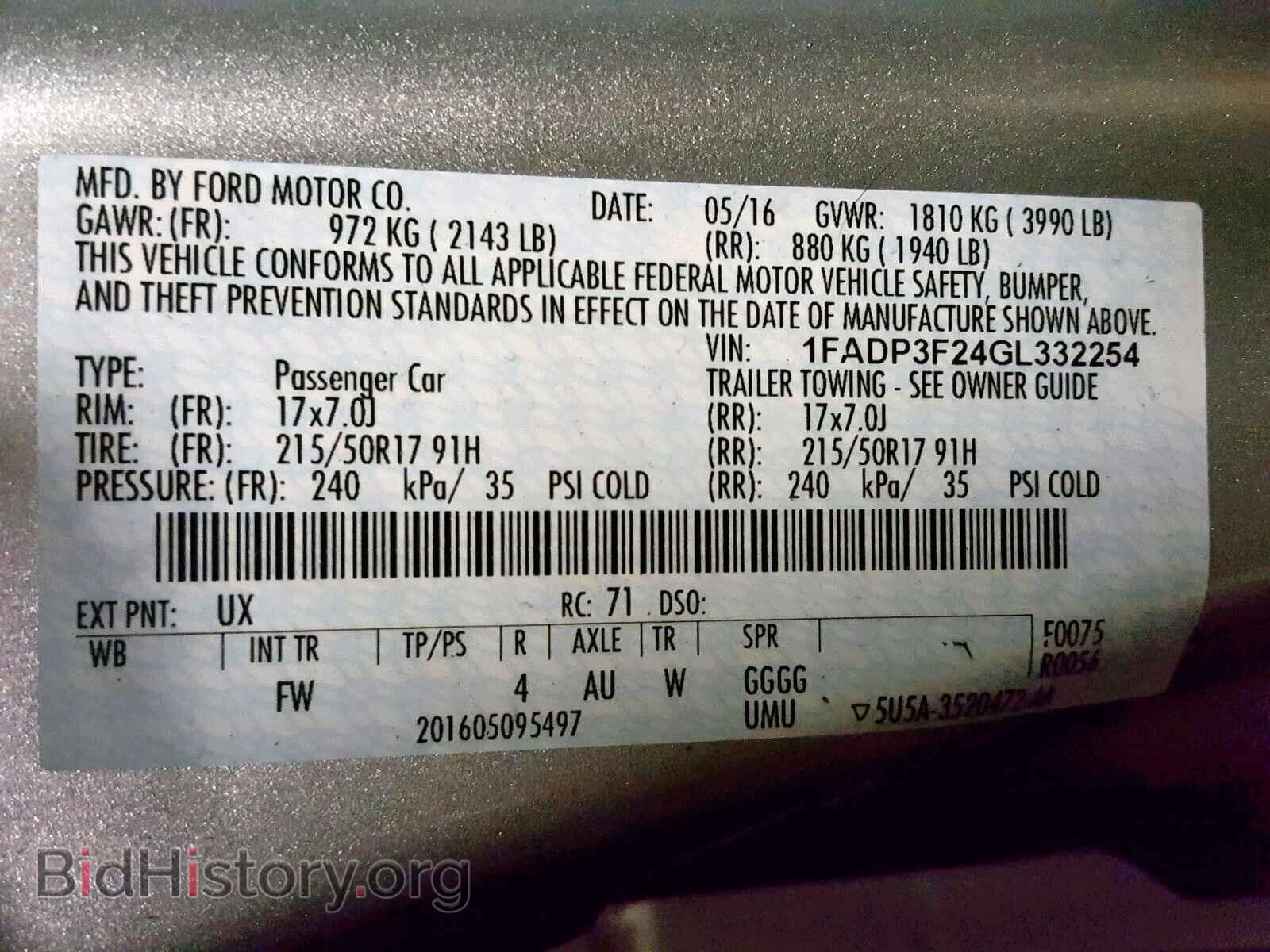 2016 FORD FOCUS SE - VIN: 1FADP3F24GL332254 - Фото 10