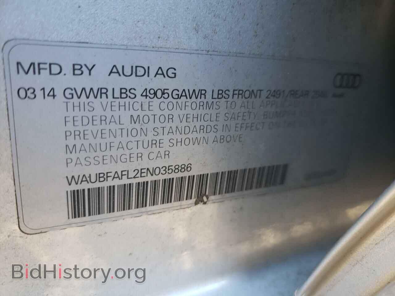 2014 AUDI A4 - VIN: WAUBFAFL2EN035886 - Фото 10
