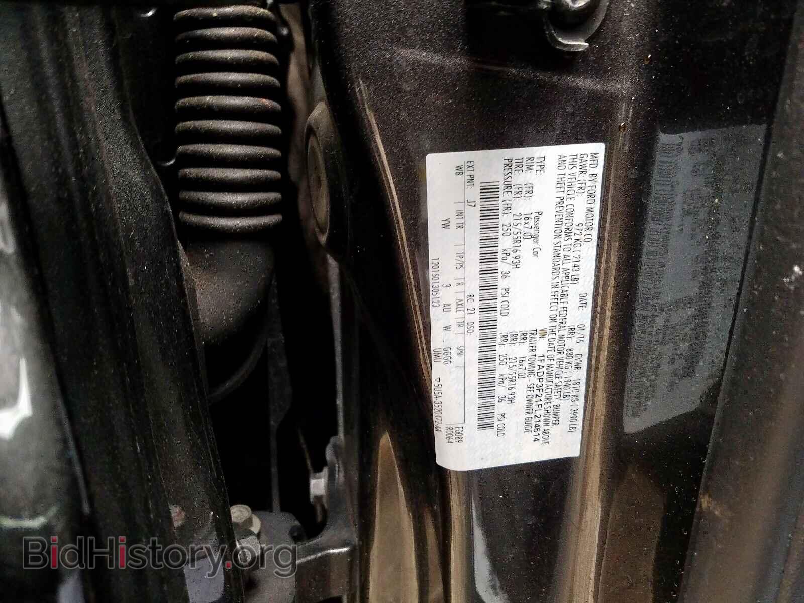 2015 FORD FOCUS - VIN: 1FADP3F21FL214614 - Фото 10