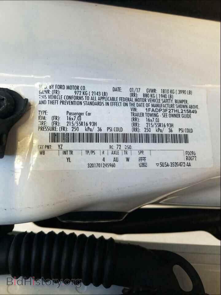 2017 FORD FOCUS - VIN: 1FADP3F27HL215849 - Photo 10