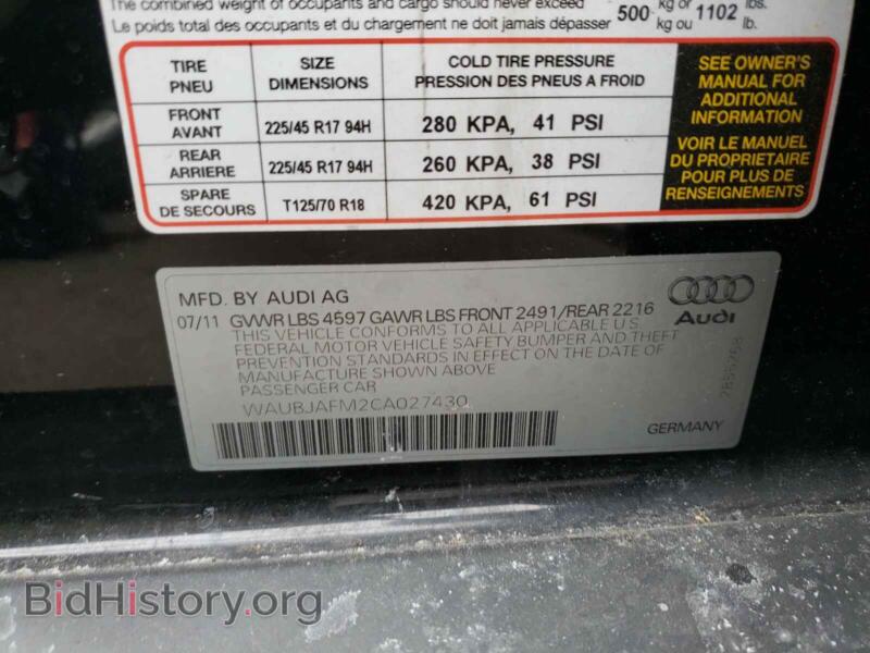 2012 Audi A3 (VIN WAUBJAFM2CA027430) — фото 10 из 10