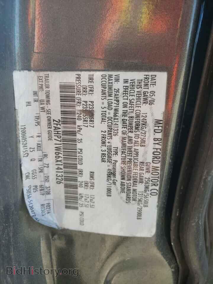 2006 FORD CROWN VIC - VIN: 2FAHP71W66X141326 - Фото 10