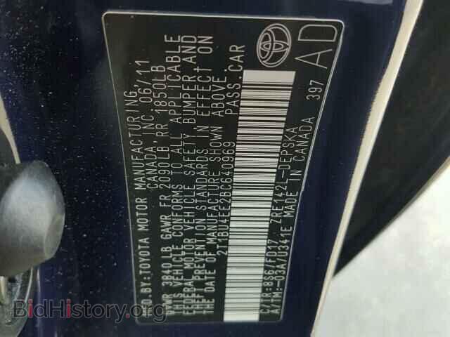 2011 TOYOTA COROLLA - VIN: 2T1BU4EE2BC640969 - Фото 10