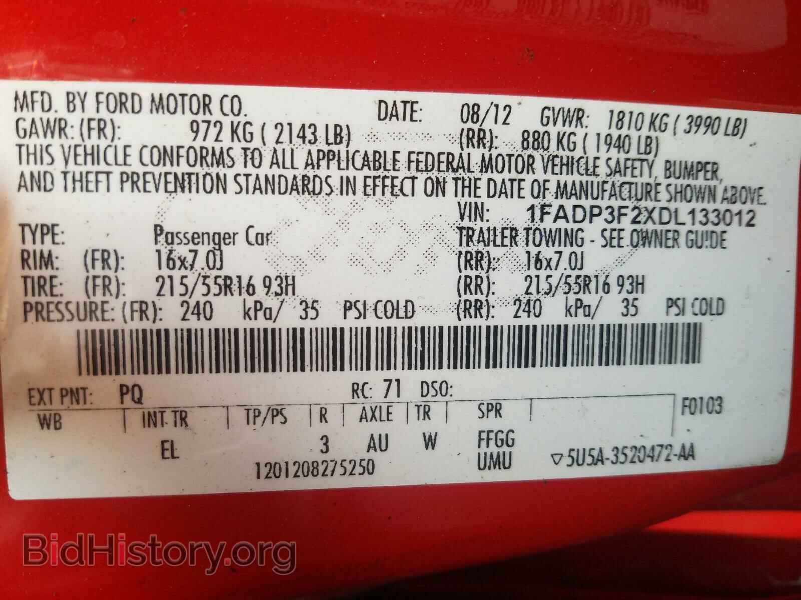 2013 FORD FOCUS - VIN: 1FADP3F2XDL133012 - Photo 10