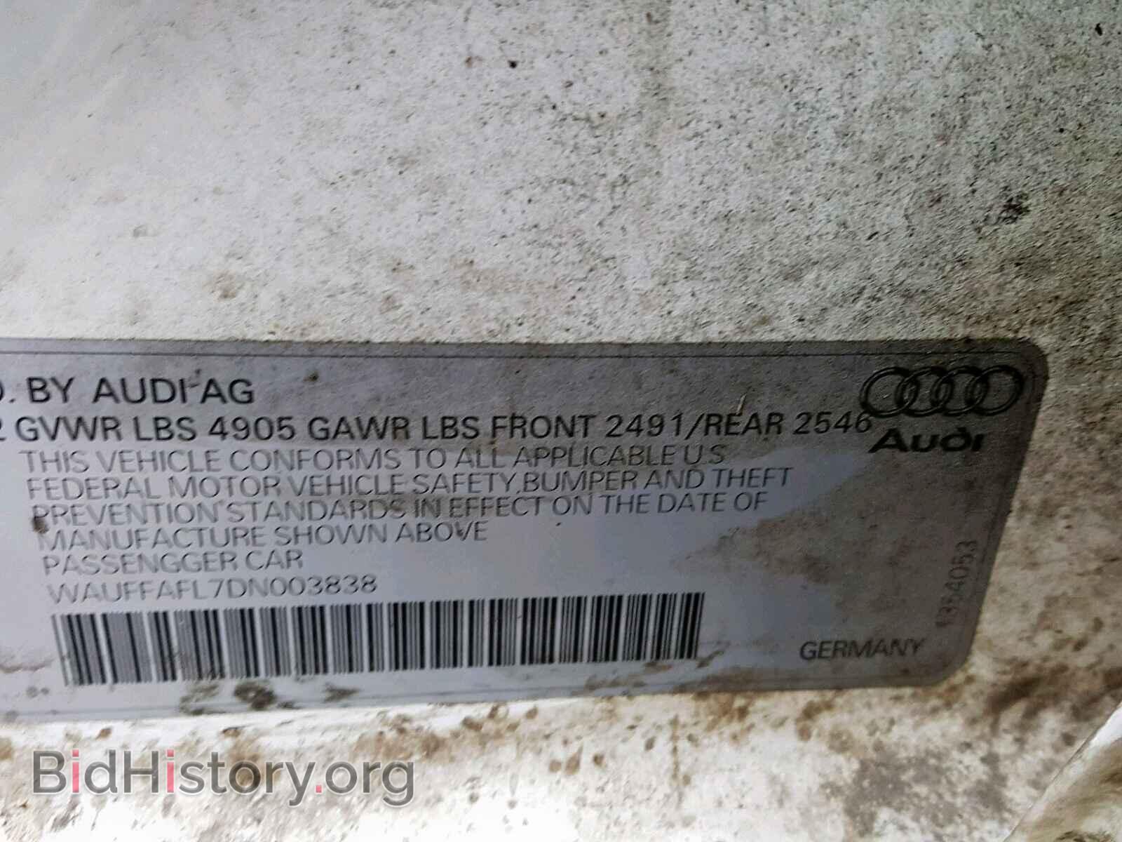 2013 AUDI A4 - VIN: WAUFFAFL7DN003838 - Фото 10