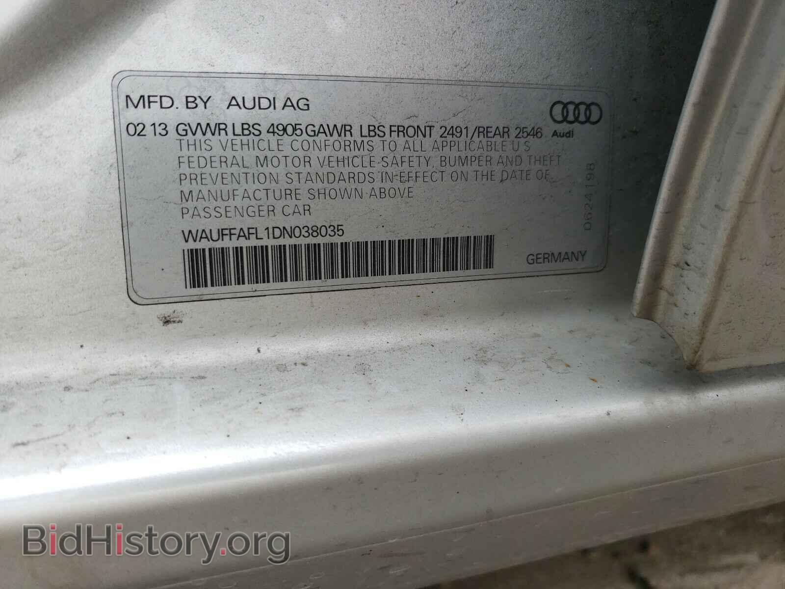 2013 AUDI A4 - VIN: WAUFFAFL1DN038035 - Фото 10