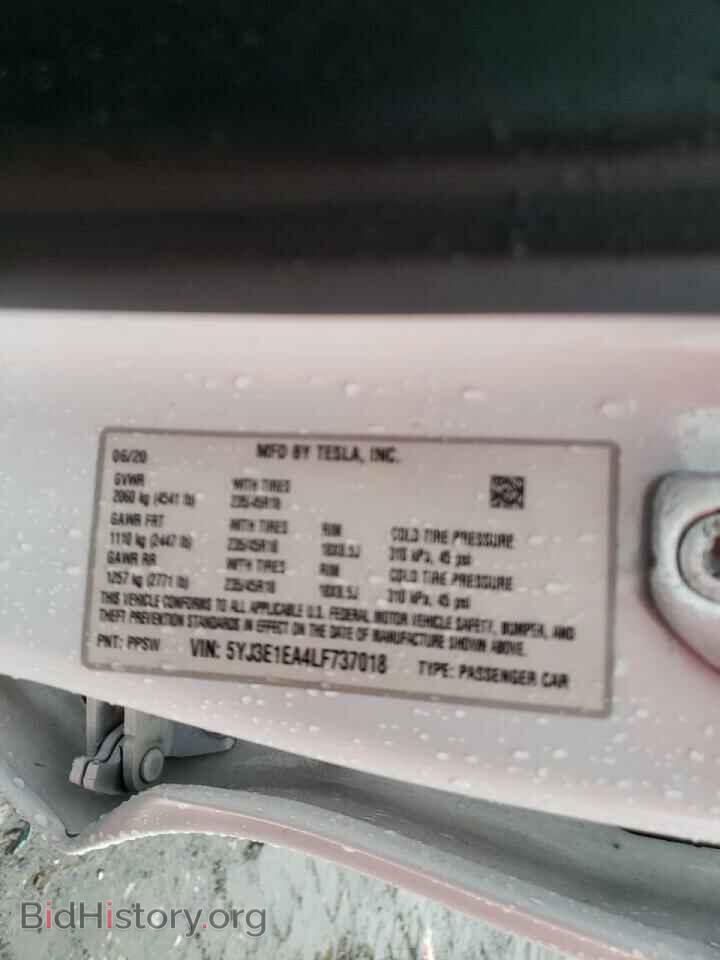 2020 TESLA MODEL 3 - VIN: 5YJ3E1EA4LF737018 - Фото 10