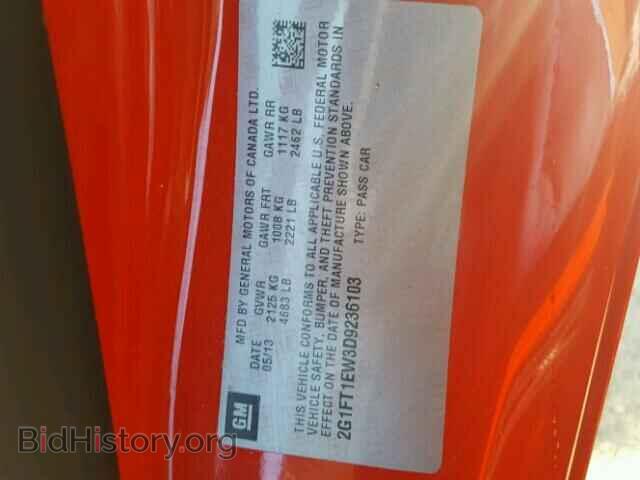 2013 CHEVROLET CAMARO - VIN: 2G1FT1EW3D9236103 - Фото 10